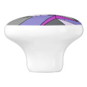 「折り目」紫、ピンク、グレー セラミックノブ (側面)