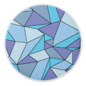 "折り目"青の色合い セラミックノブ (正面)