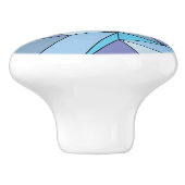 "折り目"青の色合い セラミックノブ (側面)