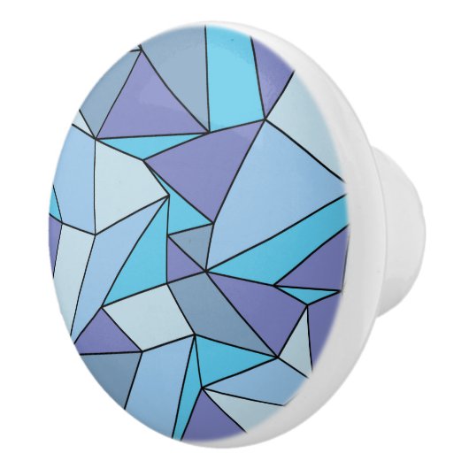 "折り目"青の色合い セラミックノブ (右)