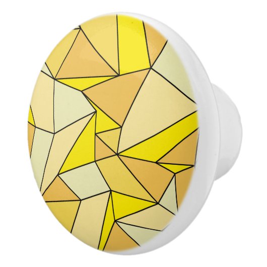 "折り目"黄色 セラミックノブ (右)