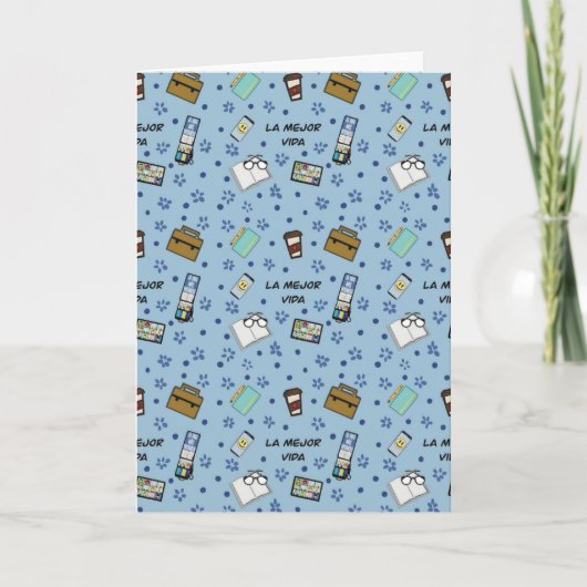 折り空白の畳みグリーティングカードJW「La mejor vida」 シーズンカード (正面)