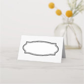 折り空白の畳み縁ど座席表エレガント プレイスカード (裏面)