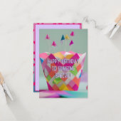 折り紙お洒落手作りケーキはがき カード (正面/裏面インサイチュ)