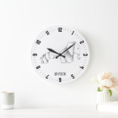 折り紙お洒落象子供部屋 ラージ壁時計 (ホーム)