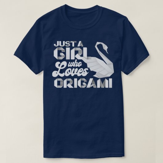 折り紙が大好きな女の子 Tシャツ (デザイン正面)