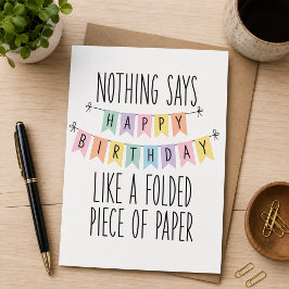 折り紙のように何も言わない「お誕生日おめでとう」 シーズンカード