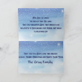 折り紙のクリスマスカードにイエス カード (内部)