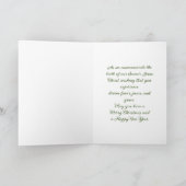 折り紙のクリスマスツリーのホリデーカード シーズンカード (内部)