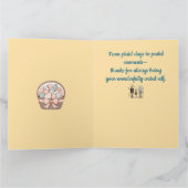 折り紙のグリーティングカード - おかしな卵 カード (内部)