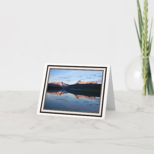 折り紙のグリーティングカード - アイダホ州レッドフィッシュレイク カード (正面)