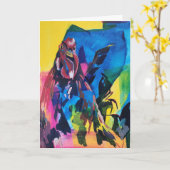 折り紙のグリーティングカード カード (黄色い花)