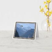 折り紙のグリーティングカード - スイスでのパラセーリング カード (黄色い花)