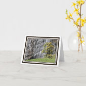 折り紙のグリーティングカード – スイスの滝 カード (黄色い花)