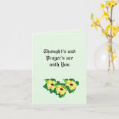 折り紙のグリーティングカード : 思いと祈り カード (黄色い花)