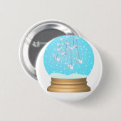 折り紙のスノーグローブのボタン 缶バッジ (正面&裏面)