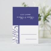 折り紙のテーブル名札 - ネイビー 招待状 (スタンド正面)