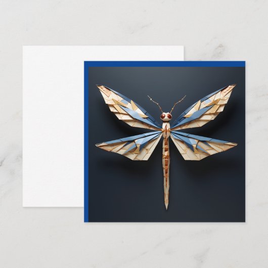 折り紙のトンボ 招待状 (正面/裏面)