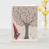 折り紙のノームのバレンタインカード カード (黄色い花)