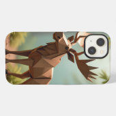 折り紙のヘラジカ iPhoneケース (裏面横)
