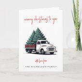 折り紙のホリデーカード | クリスマスの配達トラック シーズンカード (正面)