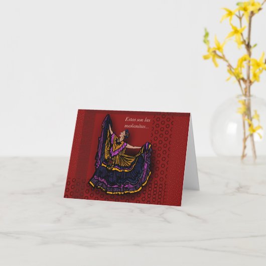 折り紙のメキシコの誕生日カード カード (黄色い花)