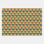 折り紙の三角形の抽象芸術パタカラフルーン ラッピングペーパーシート (正面2)