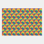 折り紙の三角形の抽象芸術パタカラフルーン ラッピングペーパーシート (正面)