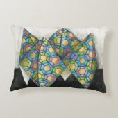 折り紙の占い師オン幾何学紙 アクセントクッション (裏面)