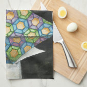 折り紙の占い師オン幾何学紙 キッチンタオル (四つ折り)