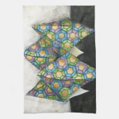 折り紙の占い師オン幾何学紙 キッチンタオル (縦)