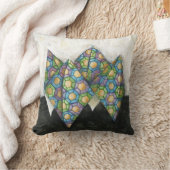 折り紙の占い師オン幾何学紙 クッション (ブランケット)