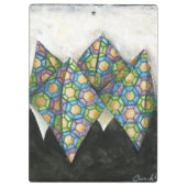 折り紙の占い師オン幾何学紙 クリップボード (裏面)