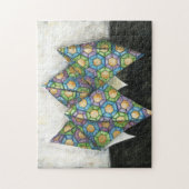 折り紙の占い師オン幾何学紙 ジグソーパズル (縦)