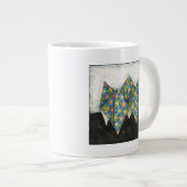 折り紙の占い師オン幾何学紙 ジャンボコーヒーマグカップ (正面右)