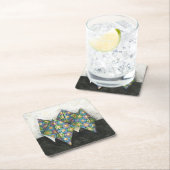 折り紙の占い師オン幾何学紙 スクエアペーパーコースター (インサイチュ)