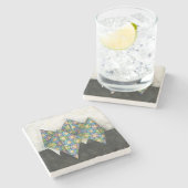 折り紙の占い師オン幾何学紙 ストーンコースター (横)