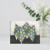 折り紙の占い師オン幾何学紙 ポストカード (スタンド正面)