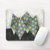 折り紙の占い師オン幾何学紙 マウスパッド (マウス)