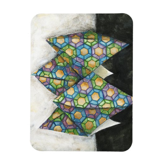 折り紙の占い師オン幾何学紙 マグネット (縦)