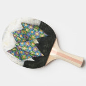 折り紙の占い師オン幾何学紙 卓球ラケット (横)