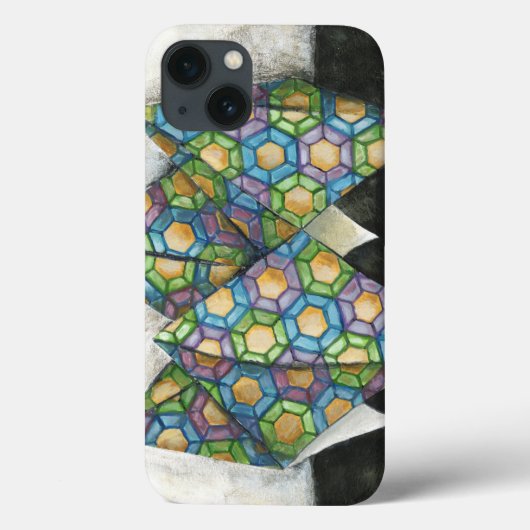 折り紙の占い師オン幾何学紙 Case-Mate iPhoneケース (裏面)