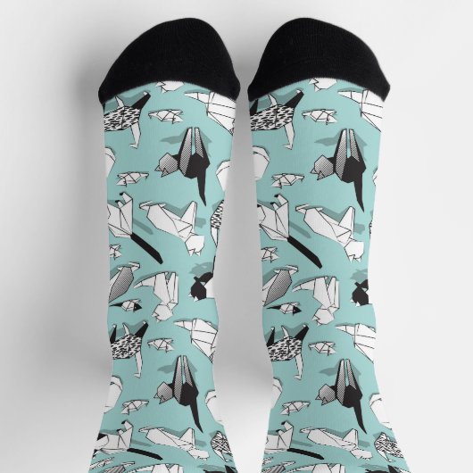 折り紙の子猫の友人//幾何学的な猫種 ソックス (上部)