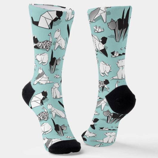 折り紙の子猫の友人//幾何学的な猫種 ソックス (傾斜あり)