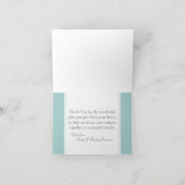 折り紙の感謝カード　青いバラ サンキューカード (内部)