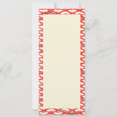 折り紙の日本の模様クリスマス シーズンカード (裏面)