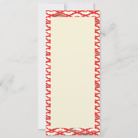 折り紙の日本の模様クリスマス シーズンカード (裏面)