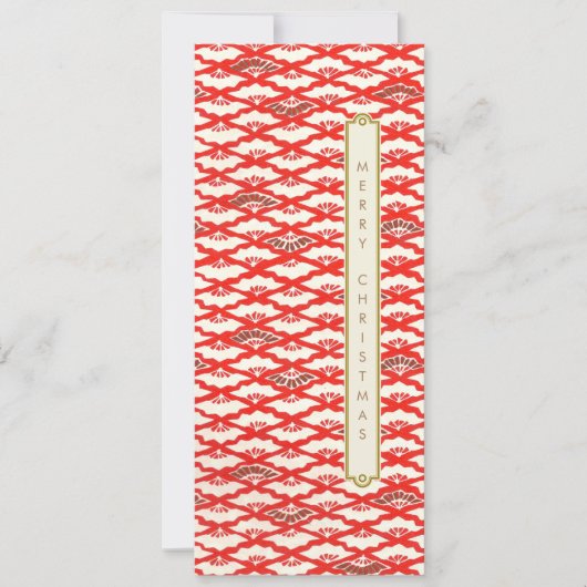 折り紙の日本の模様クリスマス シーズンカード (正面)