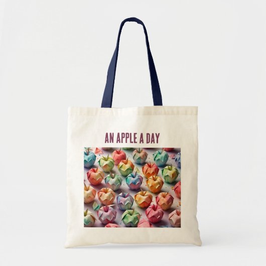 折り紙の模様 – An Apple a Day トートバッグ (正面)