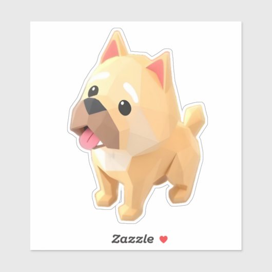 折り紙の犬のラップトップのシール シール (シート)